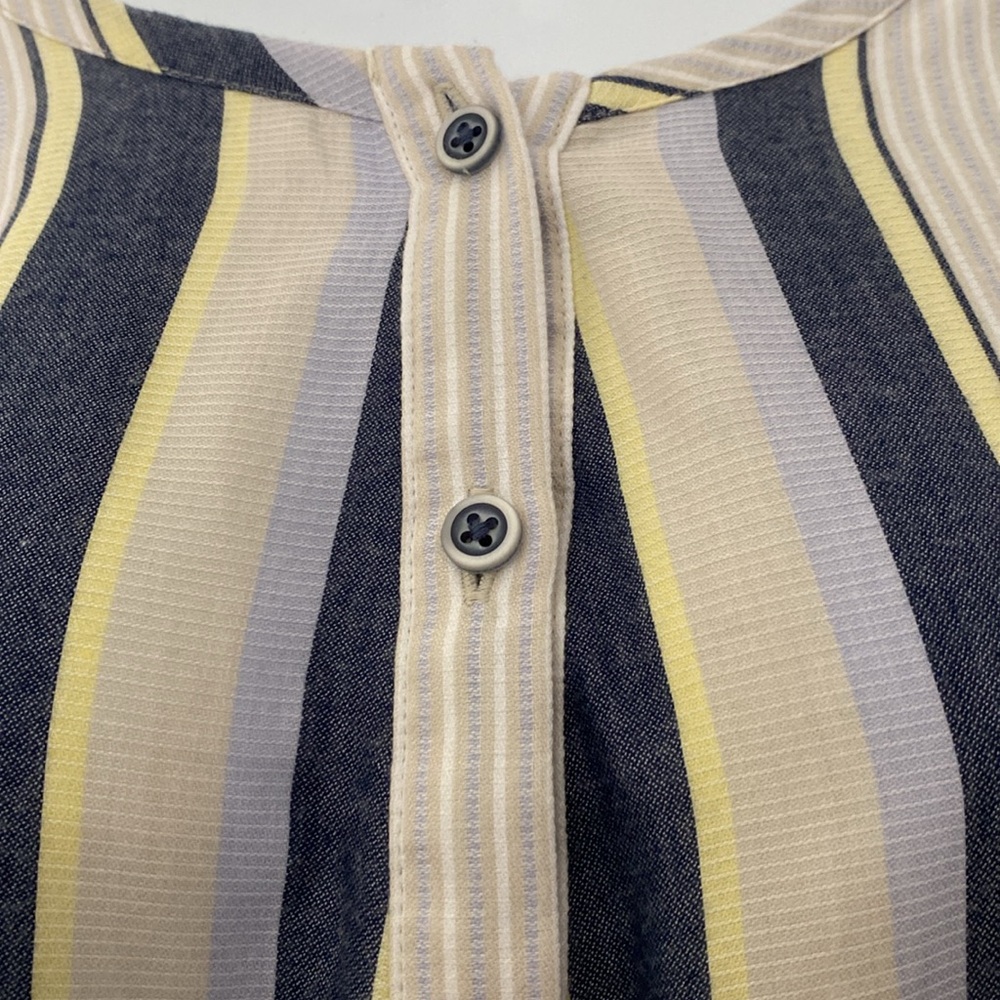 Travis Mathew Lucky Loo Twill Tie Waist Romper Striped - M - Picture 9 of 14